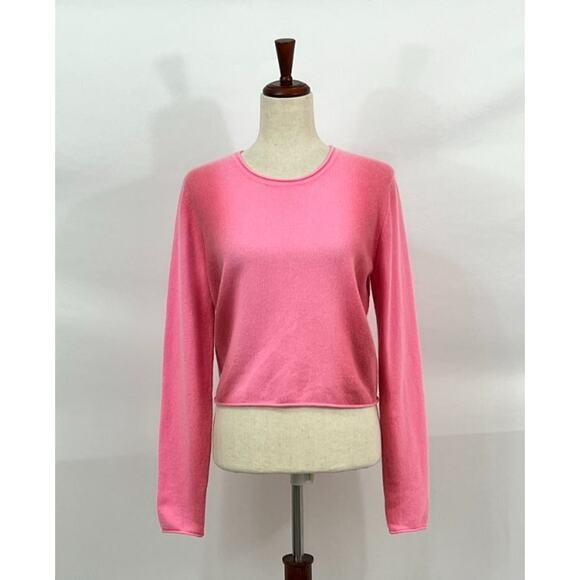 CRUSH CASHMERE Sz 1 S Pink Lollipop Hailey Gradient 100% Pullover Sweater NWT - Picture 10 of 12